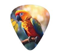 Púas de guitarra Parrot on a Branch en tamaños finos, medianos y gruesos, juego de 12 piezas, adecuadas para guitarra eléctrica y varios instrumentos