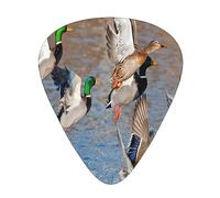 Púas de guitarra, patos cazando para guitarra acústica, guitarra eléctrica, bajo, ukelele de tres tamaños (paquete de 12)