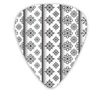 Púas de guitarra Patrón de forma de flor 12 piezas Púas de ukelele que incluyen 0,46 mm 0,71 mm 0,96 mm