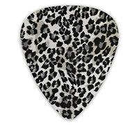 Púas de guitarra Patrón de leopardo gris y negro Púas de guitarra 12 paquetes - Variedad de púas de guitarra Púas