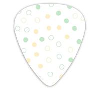 Púas de guitarra Patrón de puntos de color lindo 12 piezas Púas de ukelele que incluyen 0,46 mm 0,71 mm 0,96 mm