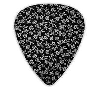 Púas de guitarra Patrón de rosas Púas de guitarra 12 piezas Púas de ukelele que incluyen 0,46 mm 0,71 mm 0,96 mm