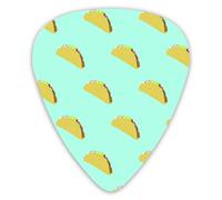 Púas de guitarra Patrón de taco de dibujos animados 12 piezas Púas de ukelele que incluyen 0,46 mm 0,71 mm 0,96 mm