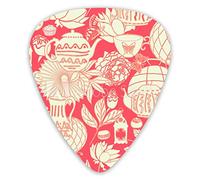 Púas de guitarra Patrón de té de la tarde 12 piezas Púas de ukelele que incluyen 0,46 mm 0,71 mm 0,96 mm