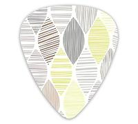 Púas de guitarra Patrón sin costuras de hojas a rayas Púas de guitarra 12 paquetes - Variedad de púas de guitarra Púas