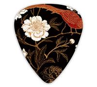 Púas de guitarra Peonía y faisán Floral Vintage Patrón sin costuras Púas de guitarra 12 paquetes - Variedad de púas de guitarra Púas