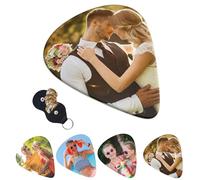 Púas de guitarra personalizadas,Agregue su propio diseño/Foto/Texto,para Guitarra Acústica,Eléctrica,Ukulele y Bajo（0.71mm/Grosor）