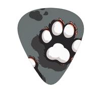 Púas de guitarra personalizadas con estampado de huellas de animales, 12 unidades en caja. Sonido nítido. Ukelele y bajo eléctrico (0,46 x 0,71 x 0,96 mm).