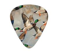 Púas de guitarra personalizadas con estampado de patos silvestres, 12 piezas en caja. Sonido nítido. Ukelele, bajo eléctrico (0,46 x 0,71 x 0,96 mm).