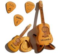 Púas de guitarra personalizadas, púas de guitarra de madera grabables y personalizadas, un regalo para todos los amantes de la música.