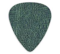 Púas de guitarra Piel de cocodrilo Textura verde sin costuras Púas de guitarra 12 piezas Púas de ukelele que incluyen 0,46 mm 0,71 mm 0,96 mm