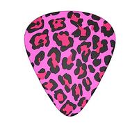 Púas de guitarra Pink Dots Wild Cheetah Leopard Print Picks Medium 12 Pack con caja Special Guitar Plectrums Set de regalo para guitarrista