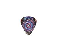 Púas de guitarra pintadas con ventanas de rosas, púas de bajo premium para guitarra eléctrica y bajo con tres tamaños (paquete de 12)