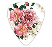 Púas de guitarra Pintura al óleo Flores 12 piezas Púas de ukelele que incluyen 0,46 mm 0,71 mm 0,96 mm