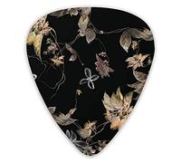 Púas de guitarra Pintura de acuarela Hojas y flores Púas de guitarra 12 paquetes - Variedad de púas de guitarra Púas