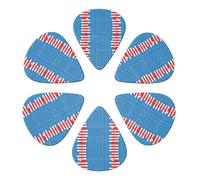Púas de guitarra profesionales con forma 351, diseño de la bandera de Islandia sobre una pared de ladrillos, paquete de 6, paletas de celuloide para todo tipo de guitarras y mandolinas, juego de pe