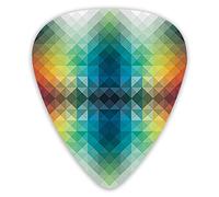 Púas de guitarra Púas de guitarra de arte geométrico 12 piezas Púas de ukelele que incluyen 0,46 mm 0,71 mm 0,96 mm