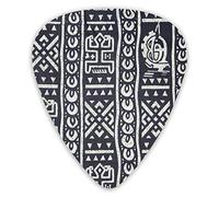 Púas de guitarra Púas de guitarra de tela de barro blanco y negro 12 piezas de púas de ukelele que incluyen 0,46 mm 0,71 mm 0,96 mm