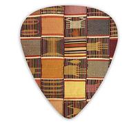 Púas de guitarra Púas de guitarra de tela Kente 12 piezas Púas de ukelele que incluyen 0,46 mm 0,71 mm 0,96 mm