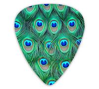 Púas de guitarra Púas de ukelele de plumas de pavo real 3D 12 piezas, incluidas 0,46 mm 0,71 mm 0,96 mm