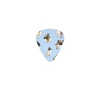 Púas de guitarra Pug Dog Cute Love Pattern Púas de bajo premium para guitarra eléctrica y bajo con tres tamaños (paquete de 12)