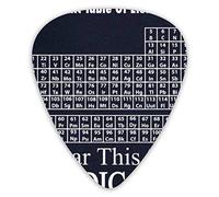Púas de guitarra que llevo esta camiseta Tabla periódica periódica Púas de bajo premium para guitarra eléctrica y bajo (paquete de 12)