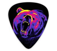 Púas de guitarra Rainbow Galaxy Space 4 púas de bajo premium para guitarra eléctrica y bajo con tres tamaños (paquete de 12)