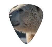 Púas de guitarra realistas de oso polar en tamaños finos, medianos y gruesos, juego de 12 piezas, adecuadas para guitarra eléctrica y varios instrumentos