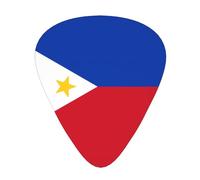Púas de guitarra resistentes al desgaste de la bandera de Filipinas, finas, medianas, pesadas, 12 púas de guitarra, adecuadas para guitarra, bajo, guitarra eléctrica, ukelele,