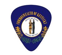 Púas de guitarra resistentes al desgaste de la bandera del estado de Kentucky, finas, medianas, pesadas, 12 púas de guitarra, adecuadas para guitarra, bajo, guitarra eléctrica, ukelele,