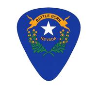 Púas de guitarra resistentes al desgaste de la bandera del estado de Nevada, finas, medianas, pesadas, 12 púas de guitarra, adecuadas para guitarra, bajo, guitarra eléctrica, ukelele,
