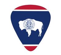 Púas de guitarra resistentes al desgaste de la bandera del estado de Wyoming, finas, medianas, pesadas, 12 púas de guitarra, adecuadas para guitarra, bajo, guitarra eléctrica, ukelele,