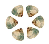 Púas de guitarra retro con estampado de sirena, 12 unidades de calibres mixtos (0,46/0,71/0,96 mm) con funda, para guitarra/ukelele