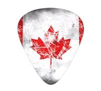 Púas de guitarra retro impresas con la bandera de Canadá para guitarristas acústicos, eléctricos y de banda, 12 piezas en 3 grosores diferentes