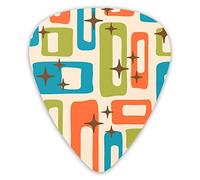 Púas de guitarra Retro Mid Century Modern Abstract 12 piezas Púas de ukelele que incluyen 0,46 mm 0,71 mm 0,96 mm