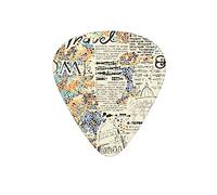 Púas de guitarra Roma Geometry Landmark Retro para bajo eléctrico, guitarra acústica, regalo de 12 unidades con caja