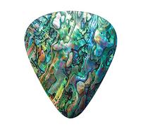 Púas de guitarra Shell, paquete de 12 púas universales de guitarra ABS, Haliotis de una foto macro increíble naturaleza primer plano único al detalle, para guitarra acústica y eléctrica
