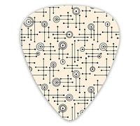 Púas de guitarra sin costuras Mid Century Modern Pattern Púas de guitarra 12 paquetes - Variedad de púas de guitarra Púas