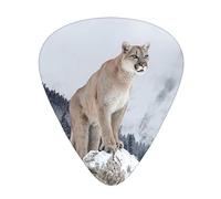 Púas de guitarra Snow Leopard Mountain Ukelele Bajo Guitarras acústicas eléctricas Delgadas Medianas Pesadas Paquete de 12 (0,46/0,71/0,96 mm)