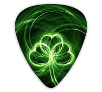 Púas de guitarra St. Patrick's Day Premium Bass Picks para guitarra eléctrica y bajo con tres tamaños (paquete de 12)
