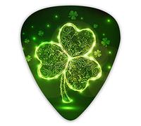Púas de guitarra St. Patrick's Day Premium Bass Picks para guitarra eléctrica y bajo con tres tamaños (paquete de 12)
