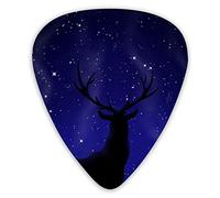 Púas de guitarra Starry Sky Dear Premium Púas de bajo para guitarra eléctrica y bajo con tres tamaños (paquete de 12)