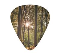 Púas de guitarra Sun Shines Through The Woods Ukelele impreso Bajo Guitarras acústicas eléctricas Delgadas Medianas Pesadas Paquete de 12 (0,46/0,71/0,96 mm)