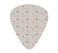 Púas de guitarra Tea Party, paquete de 12 púas universales de guitarra ABS, cupcakes, galletas y flores sobre fondo de lunares, tradición de Gran Bretaña, para guitarra acústica y eléctrica