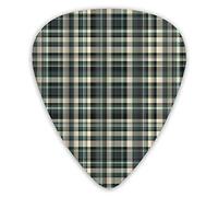 Púas de guitarra Tela a cuadros Tartane Plaid Vintage Premium Picks Sampler 12 paquetes - Variedad de púas de guitarra Púas