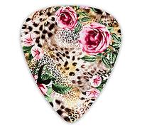 Púas de guitarra Tela estampada Estampado de leopardo a rayas y fondo de flores Púas de guitarra 12 paquetes - Variedad Púas de guitarra Púas