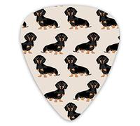 Púas de guitarra tela para perros Doxie Dachshund Weiner Dog Pet Dogs Púas de guitarra premium 12 piezas de púas de ukelele que incluyen 0,46 mm 0,71 mm 0,96 mm