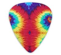 Púas de guitarra Tie Dye Swirl Premium Púas de bajo para guitarra eléctrica y bajo con tres tamaños (paquete de 12)