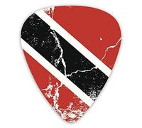 Púas de guitarra Trinidad Tobago Grunge Flag Púas de guitarra premium 12 piezas de púas de ukelele que incluyen 0,46 mm 0,71 mm 0,96 mm