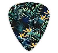 Púas de guitarra Tropical Leaves Paradise Strelitzia 3d Púas de guitarra 12 paquetes - Variedad de púas de guitarra Púas